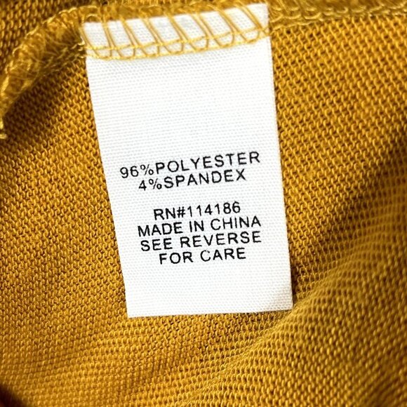 89th and Madison Mustard Short Sleeve Blouse Size Large - Picture 4 of 5